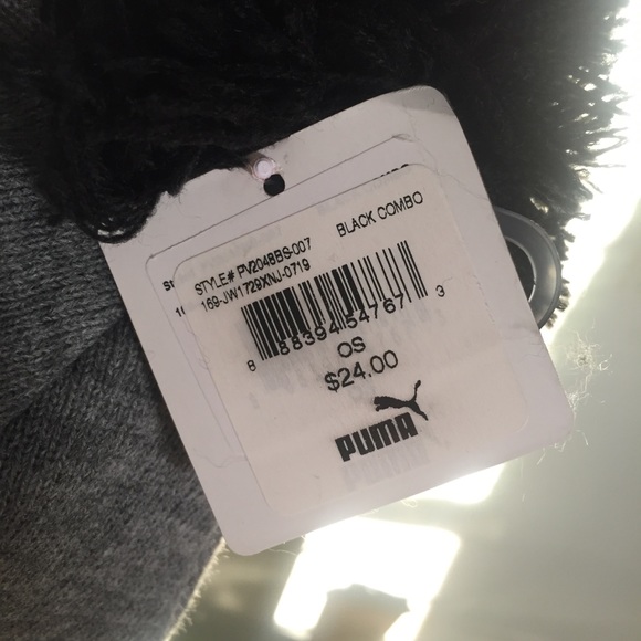 Puma Skull Cap Hat Beanie Black White - Picture 4 of 5